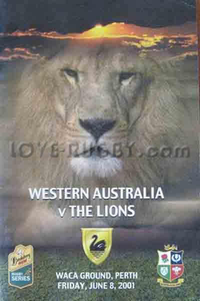 2001 Western Australia v British and Irish Lions  Rugby Programme